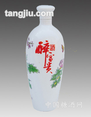 色彩釉景德镇陶瓷酒瓶10