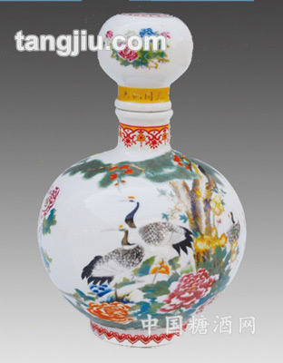 色彩釉景德镇陶瓷酒瓶6