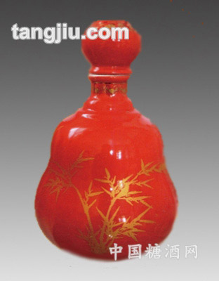 中国红景德镇陶瓷酒瓶6