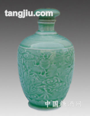 色彩釉景德镇陶瓷酒瓶25