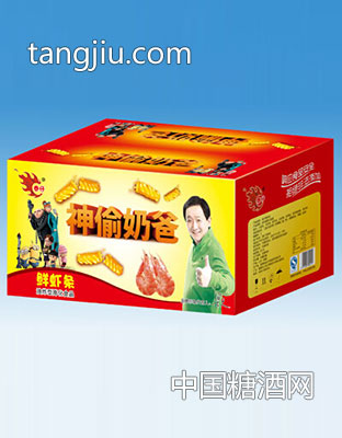 神偷奶爸鲜虾条膨化食品箱