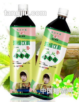 金汇泉1.3L绿茶味果汁饮料浓浆
