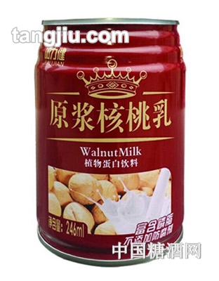 加力健原浆核桃乳罐装246ml