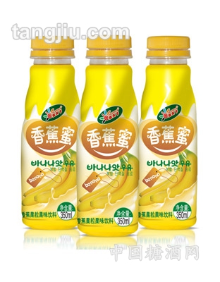 嘉天下香蕉蜜-香蕉果粒果味饮料350ml