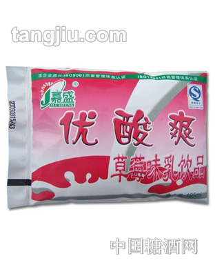 嘉盛优酸爽（草莓味）乳饮品195ml