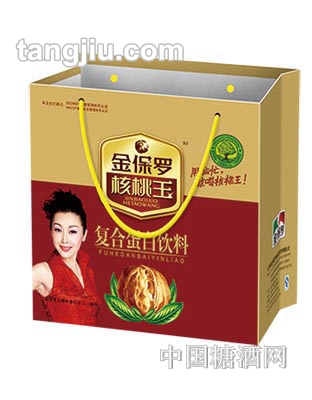 金保罗花生牛奶饮料红色礼盒