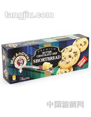 麦可安黄油巧克力碎酥脆曲奇饼干150g