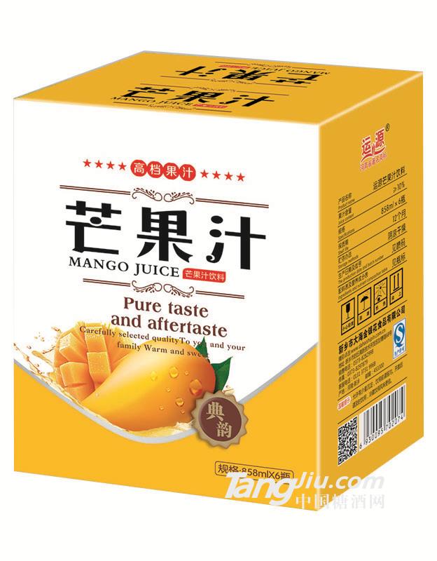 运源果汁芒果汁858mlx6瓶