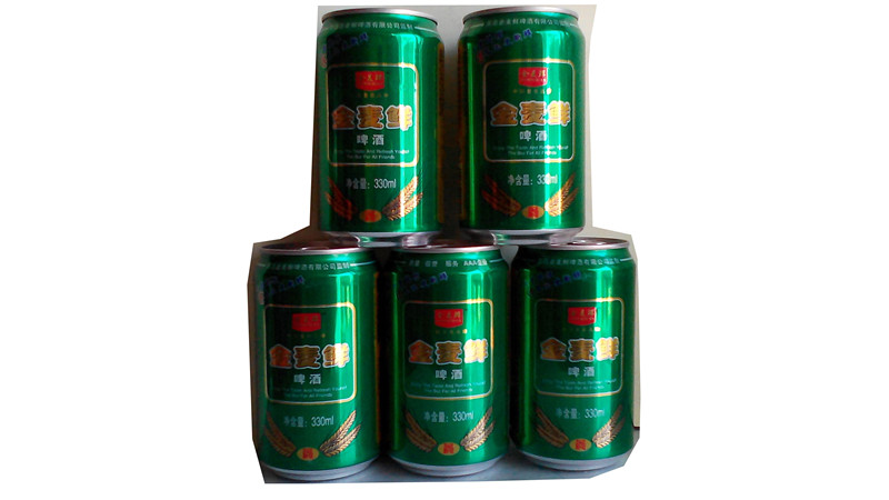 330ml罐装金麦鲜啤酒