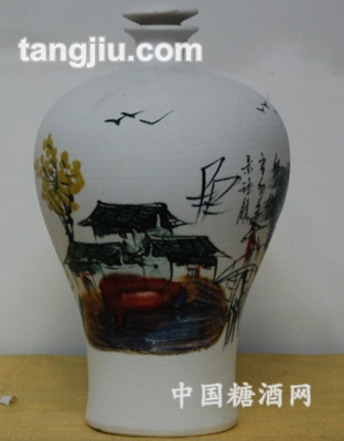 百庆酒神10斤青花瓶坛