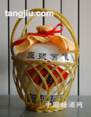 百庆酒神5斤坛手提篮
