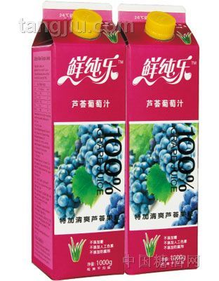 鲜纯乐芦荟葡萄汁