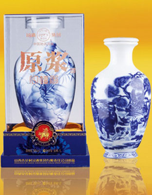 青花釉中彩-汾酒&#183;原浆&#183;一坛香1L