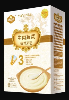供应牛肉蔬菜营养米粉(三段)