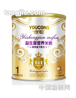 优聪益生菌营养米粉番茄莲子配方450g