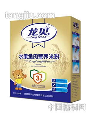 龙贝水果鱼肉营养米粉225g