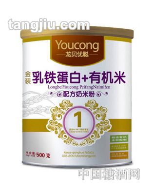 优聪乳铁蛋白+有机米配方奶米粉1段
