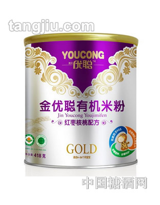 金优聪有机米粉红枣核桃配方418g
