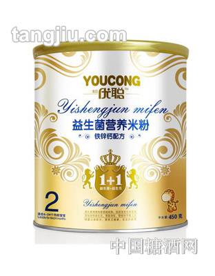 优聪益生菌营养米粉铁锌钙配方450g