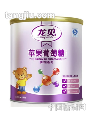 龙贝苹果葡萄糖铁锌钙配方428克