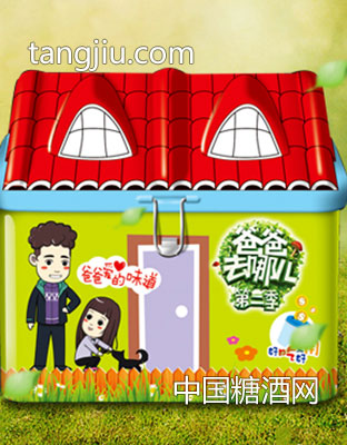 爸爸去哪儿小房子铁罐饼干100g