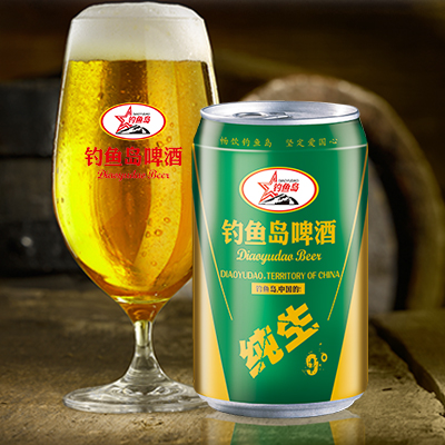 钓鱼岛罐装啤酒纯生9&#176;P（330ml）