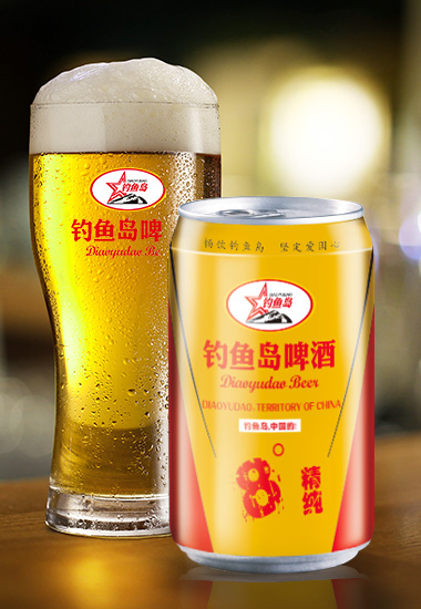 钓鱼岛罐装啤酒精纯8&#176;P（330ml）