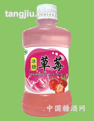 冰糖草莓果汁饮料