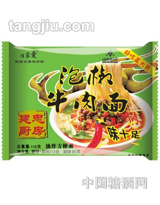 建忠厨房泡椒牛肉面115g