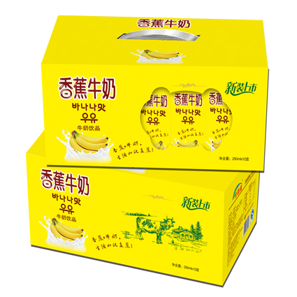 卡奇诺香蕉牛奶开窗礼盒