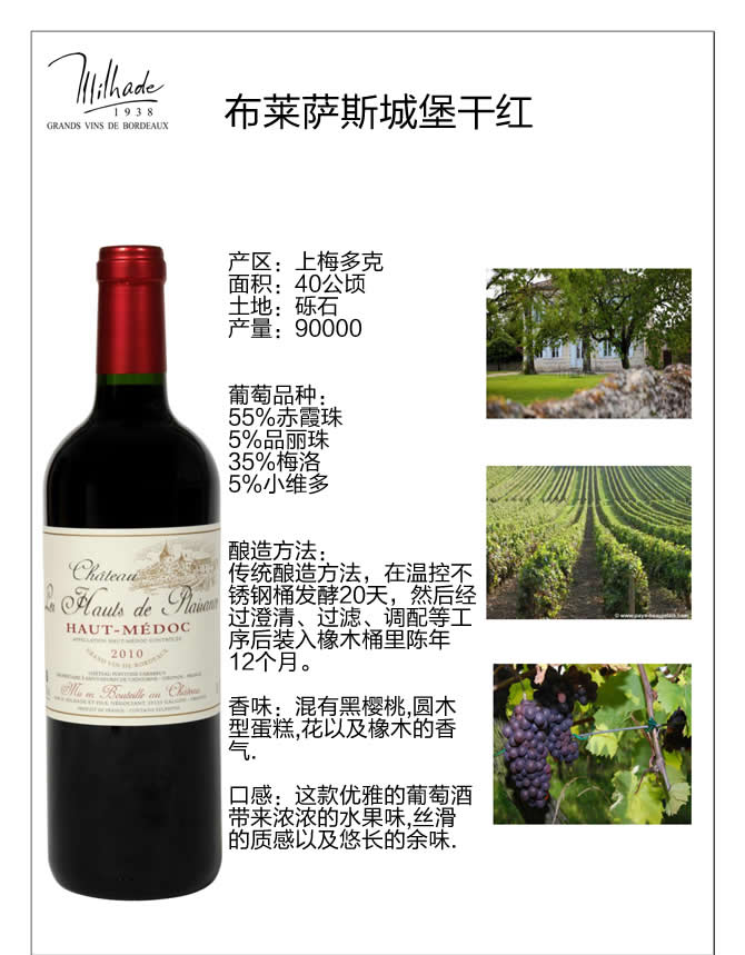 布莱萨斯城堡干红葡萄酒