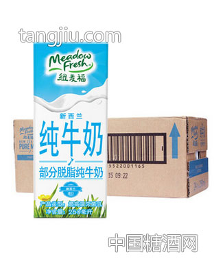 Meadow-Fresh部分脱脂纯牛奶250ml