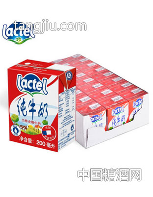 兰特Lactel(总统)全脂纯牛奶200ml