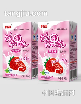 科迪鲜鲜果乳草莓味250ml