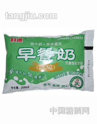 科迪早餐奶麦香味200ml