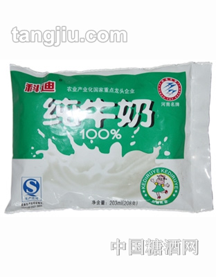 科迪纯牛奶203ml