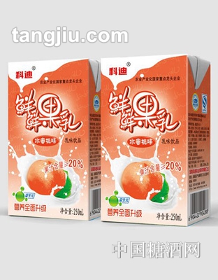 科迪鲜鲜果乳水蜜桃味250ml