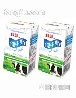 科迪纯牛奶250ml