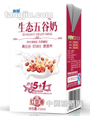 科迪红豆香生态五谷奶250ml