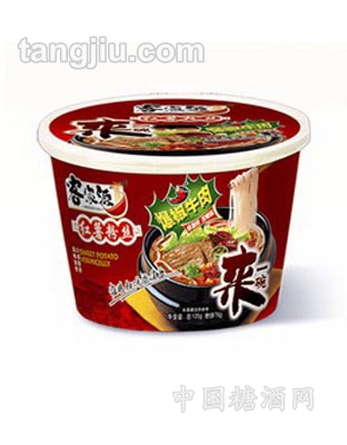 桶装红薯方便粉丝（爆椒牛肉）