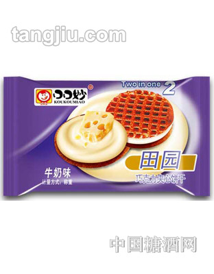 口口妙田园巧克力夹心饼干牛奶味