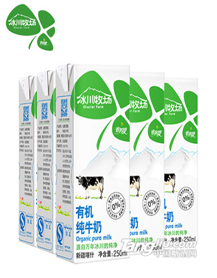 音苏提冰川牧场有机纯牛奶250ml_6瓶