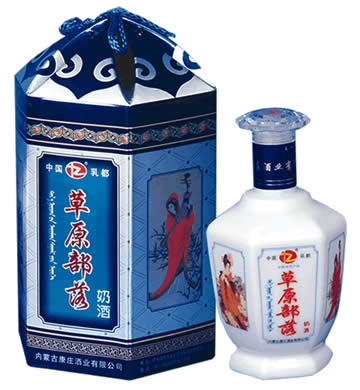 42&#176;四大美女草原部落奶酒500ml（蓝盒）