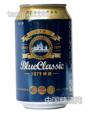 蓝带啤酒-蓝色经典1875啤酒330ml