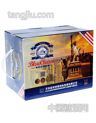 蓝带啤酒-蓝色经典啤酒易拉罐箱装320ml