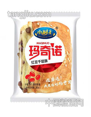红豆千层酥面包