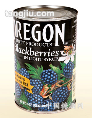 美国(俄勒冈)糖水黑莓罐头425g