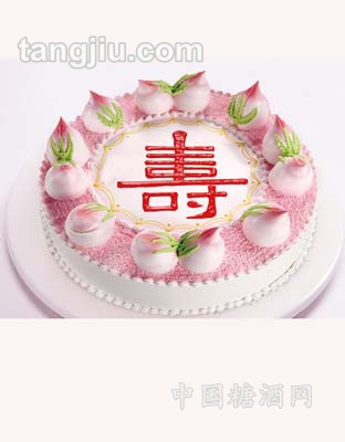 仙桃献寿蛋糕