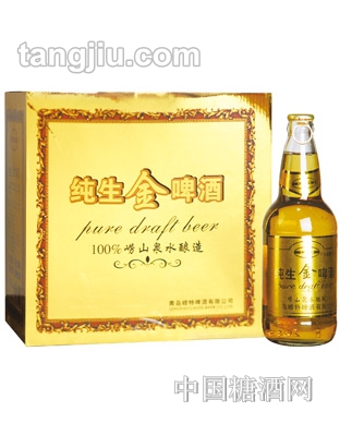 崂特纯生金啤酒10度