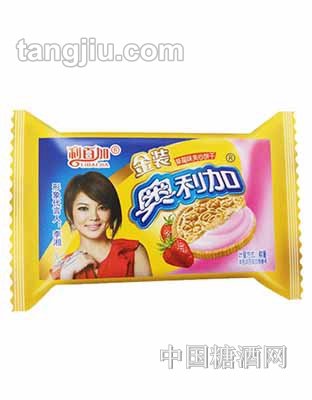 金装奥利加草莓味夹心饼干